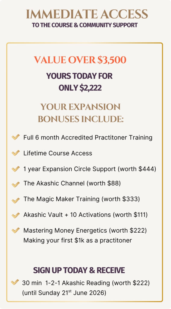 pricing table for Practitioner Training